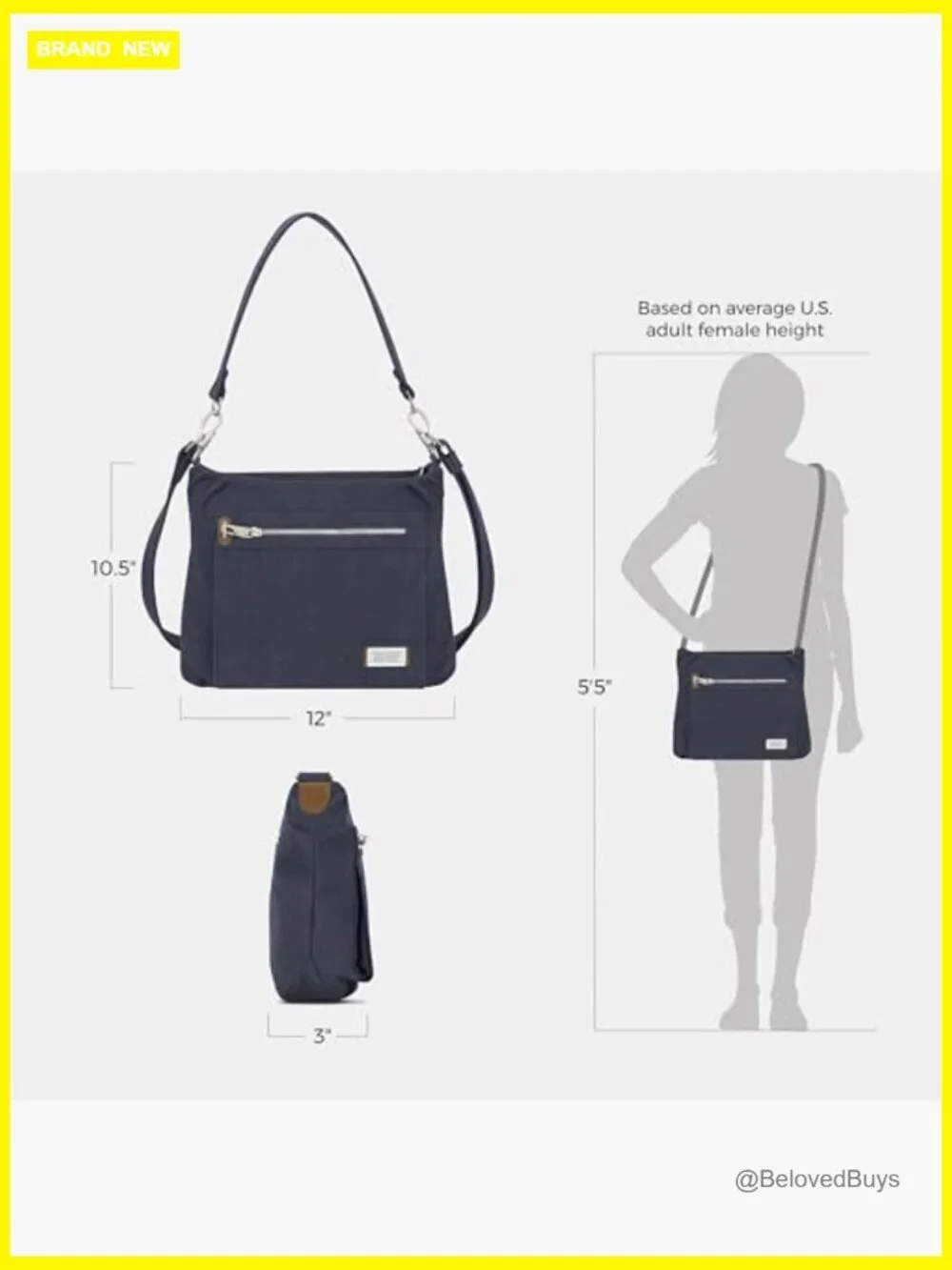 Anti-Theft Heritage Hobo Bag Canvas Suede RFID Locking Travel Purse